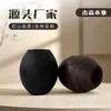 Vaso Oval Retrô Estilo Wabi-Sabi Ornamentos Decorativos Queimado em Forno a Lenha Artesanal Utensílios para Flores Decorações Suaves para Casa