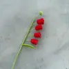 Muguete Producto Terminado Hecho a Mano Hilo Rama de Muguete de Cuatro Cabezas Decoración de Arreglo Floral para Hogar Restaurante Flor Artificial