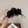 Atmosfera pena bolha nuvem grande grampo de cabelo feminino parte de trás da cabeça coque pinça tubarão cabelo volumoso volume cabelo
