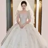 Vestido de Novia Estilo Francés 2026 Nuevo Modelo para Novias Petite, Textura de Alta Gama, Artesanía Súper Elaborada, Lujoso Tren Largo