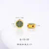Color Fuerte que Conserva Arena Dorada Accesorios DIY Cornucopia Estrella de Ocho Puntas Palabra de Bendición Calabaza Agujero Pasante Pulsera Collar Cuentas Espaciadoras para Mujeres