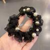 Anillo para el cabello de organza con diseño de hada súper dulce, red para el cabello, cuerda de goma roja para el cabello, cuerda de perla para el cabello, joyería coreana para el cabello, tocados