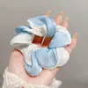Diadema de malla degradada de alto valor para streamers, scrunchie de intestino grueso para mujer, cuerda para el pelo de temperamento suave, banda de goma, accesorios para el pelo, verano