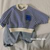 Sudadera de Manga Murciélago para Niños Estilo Coreano Primavera y Otoño 2026 Camiseta Holgada de Moda para Niños y Niñas Tops para Bebés