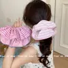 ¡Wow súper dulce~Chica dulce scrunchie rosa a rayas para el pelo 2026 nueva banda elástica para que las mujeres se aten el pelo
