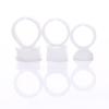 Anillo de dedo blanco para tatuaje, taza, suministros para tatuajes, herramienta, anillo de dedo de color, taza para cejas, taza de color desechable, paquete de 100