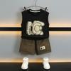 Ropa de Verano para Niños Ropa para Niños Traje sin Mangas Verano 2025 Nuevo Niño Guapo Verano Ropa Delgada Estilo Occidental