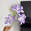 Flores Artificiales, Enredadera Plateada, Clematis, Lirio Pequeño, Loto de Nieve, Decoración de Salón de Bodas, Flores Falsas, Flores Artificiales de Enredadera Plateada