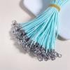 Pulsera de Cuerda de Cera Colorida de 2 mm Cordón con Broche de Langosta de Doble Extremo Accesorios DIY Cuerda para Colgante de Mini Mochila Escolar Artificial Hebilla