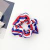 Venta caliente transfronteriza Día de la Independencia de los Estados Unidos Anillo decorativo para el cabello de intestino grueso Cuerda para la cabeza con bandera estadounidense Cuerda para el cabello de satén