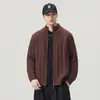 Suéter de Media Cremallera Estilo Old Money para Hombre, Otoño/Invierno 2026, Tejido de Cable Vintage, Cárdigan Casual Holgado