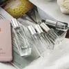 Botella de Vidrio para Perfume Tapa Cuadrada de Rosca Muestra Cosmético Relleno Botella con Atomizador 51020ml Transparente Vacía Portátil