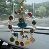 Colgante de Coche de los Cinco Dioses de la Riqueza, Calabaza de Brocado Song, Cenicero de Cristal, Cuentas de Pan de Oro Esmaltado, Regalo del Festival de Medio Otoño