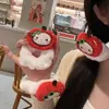 Lindo pasador de pelo de peluche de Manzana Kitty con Lazo Dulce, Accesorio de Cabello de Dibujos Animados Versátil para Niñas