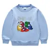 Suéter de Punto Redondo de Color Sólido Coreano Nuevo para Niños, Manga Larga de Algodón, Top para Bebés Niños y Niñas, Primavera y Otoño 2023
