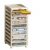Gabinete de almacenamiento debajo del escritorio, caja de almacenamiento tipo cajón para cosméticos, gabinete de almacenamiento de escritorio para el hogar con ruedas, gabinete de almacenamiento multicapa para estudiantes