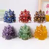 Granos de cristal natural transfronterizos resina de goma zorro de nueve colas pequeño adornos de muñeca de animal de cristal para el hogar sala de estar venta al por mayor