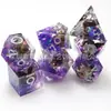 Dados de Resina Jogo de Mesa DND Dungeons & Dragons COC Roleplaying TRPG Cthulhu Poliédricos D4-D20 Conjunto de 7 Peças