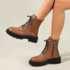 Botas Martin para mujer talla grande, nuevas de otoño e invierno, superventas de comercio exterior, botines blancos retro, botas de motociclista de suela gruesa estilo británico para mujer