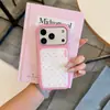 Funda de teléfono Apple 18promax de color liso con lunares, apta para iPhone17Pro, a prueba de caídas 16 mujer 15