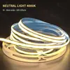 Tira de luz flexible COB 5V bajo voltaje serie completa, integración de alta densidad, iluminación uniforme sin puntos oscuros, especificaciones completas