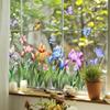 CT700 color mariposa flor pegatinas de ventana impresión a doble cara visual dormitorio sala de estar ventana vidrio pegatinas decorativas
