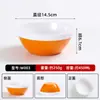 Bol para Fideos Imitación Porcelana Melamina A5, Bol Engrosado Forma de Caracol, Bol para Fideos con Sopa de Res, Bol para Ramen de Tienda de Fideos Bicolor de Pie Alto, Logo Personalizado