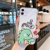 Funda transparente para iPhone 13 Pro Max con diseño de dinosaurio, compatible con Apple 12, 11, 15 y borde con todo incluido.