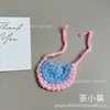 Bolsa Transversal Mini de Boneca de Algodão Decoração Acessórios de Babador de Cachorro Gato Pequeno Feito à Mão Cachecol de Crochê Aquecedor de Pescoço Decoração de Boneca
