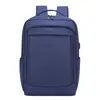 Mochila de negocios multifuncional, gran capacidad, color liso, diseño simple, bolsa para laptop, multifuncional, práctica, resistente al desgaste, bolsa de viaje