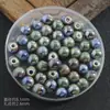 Cuentas sueltas de cerámica chapada a alta temperatura para collares y pulseras DIY, cuentas redondas de 8 mm con agujero recto, cocidas en horno, accesorios para joyería, transfronterizo