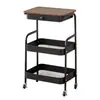 Mesa de Centro con Cajones, Estante de Almacenamiento Estilo Chino, Mesa Móvil con Cajones, Carrito, Mesa Lateral para Sofá de Sala de Estar, Almacenamiento
