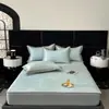 Lujo Ligero Jacquard Carbón Hielo 900D Sábanas Colchonetas Suaves Refrigeradas Clase Amigable con la Piel Transpirable Lavables a Máquina Colchoneta de Seda de Hielo para Dormir Desnudo
