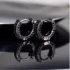 Explosiones Transfronterizas Pendientes de Aro Completamente Incrustados con Diamantes Estilo Hip-hop Europeo y Americano Hebilla de Oreja Clásica Incrustada con Diamantes Pendientes Universales Personalizados para Hombres y Mujeres