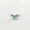 Nuevo colgante de mariposa tridimensional de aleación con diamantes multicolores, collar DIY, accesorios colgantes para equipaje