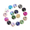 Fondo Dorado satélite cristal garra taladro cristal redondo mano costura taladro DIY vestido accesorios de boda material accesorios para el cabello