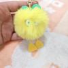 Colgante de Llave Relleno, Colgante de Bolso Hecho a Mano, Patito Lindo, Piel Sintética de Conejo Rex, Accesorios de Muñeca de Bola de Carbón Pequeña