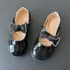 Zapatos de Princesa para Niñas 2026 Primavera Nuevos Zapatos Mary Jane para Niños Zapatos de Cuero con Lazo Planos para Niñas Venta al por Mayor de Comercio Exterior