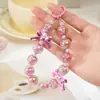 Cadena para Teléfono Móvil de Cuentas de Estrella de Colores con Lazo de Colores Colgante para Bolsa de Funda de Teléfono Móvil Cadena para Taza de Agua Decoración de Llavero Hecho a Mano
