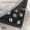 Decorações de Unhas com Cristais K9 Azul Marinho Gélido e Strass Empilhados, Deslumbrantes Sem Base, Acessórios de Bola de Strass Empilhados com Acabamento de Ângulo Reto Longo em Formato de Ovo de Pombo
