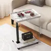 Nuevo modelo de mesita de noche de altura ajustable, mesa de café móvil, mesa lateral para sofá con ruedas universales, mesa de noche redonda con ruedas móviles