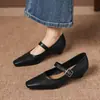 Súper Hermosos~ Zapatos Mary Jane de Mujer con Tacón Grueso y Correa Única con Tacón de 3.5cm, Tallas 33-43, Tallas Grandes para Ventas Transfronterizas