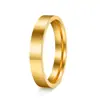Moda Europea y Americana Transfronteriza Estilo Minimalista Acero Inoxidable Joyería para Parejas Anillo Liso de 4 mm, 6 mm, 8 mm Set de Accesorios para Manos