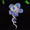 Broche de Rosa Azul de Lujo Ligero y de Alta Gama con Diseño Único, Pin Floral, Elegante y Versátil para Abrigos y Chaquetas