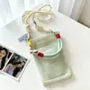 Bolso cruzado nuevo y elegante para teléfono para mujer, perfecto para actividades al aire libre, bolso de hombro versátil, diseño de malla, duradero y bolsa de almacenamiento portátil