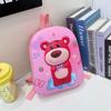 2025 nova mochila infantil de morango urso desenho animado fofa para bebês meninos e meninas crianças 3-6 anos bolsa de casca dura 5