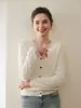 Estilo Nuevo Otoño e Invierno 100% Cachemir Puro Cuello en V Suéter Suave Ropa de Abrigo para Mujer Cárdigan de Punto Holgado Prenda Base