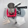 Kit de Fabricación de Velas Suministros Calentador de Velas/Jabón Olla para Verter, Soporte de Mecha de Madera, Mecha de Algodón para Velas, Pegatinas