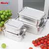 Caixa de Almoço de Aço Inoxidável 304, Caixa Bento Selada, Caixa de Almoço, Caixa de Armazenamento para Exterior de Grau Alimentício, Caixa de Piquenique, Grau Alimentício