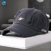 Marca de moda rasgada lavada letra gorra con visera Primavera y Otoño casual combinable calle Gorra de béisbol para hombre sombrero para el sol verano